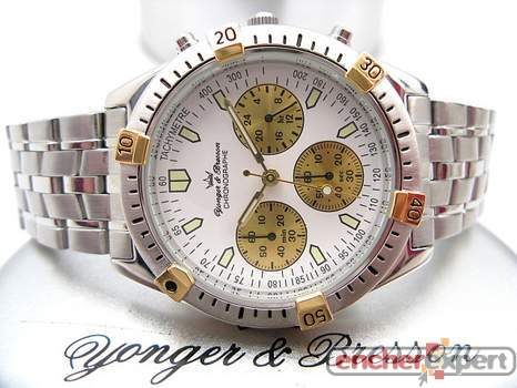 Neuf montre yonger bresson chronographe acier Authenticit