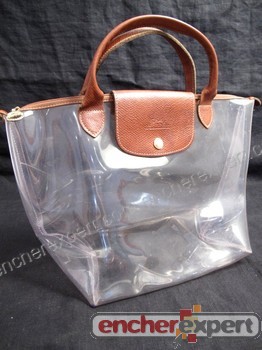 Sac a main longchamp cabas plastique transparent - Authenticité garantie - Visible en boutique