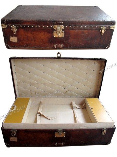 Rare ancienne malle de voyage LOUIS VUITTON circa - Authenticité garantie - Visible en boutique