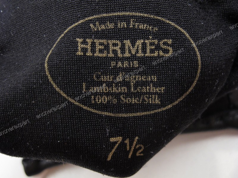 Neuf gants HERMES soya kelly femme 7.5 cuir noir - Authenticité