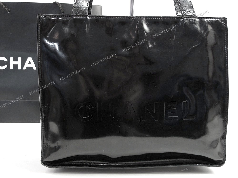Sac cabas top vernis noir