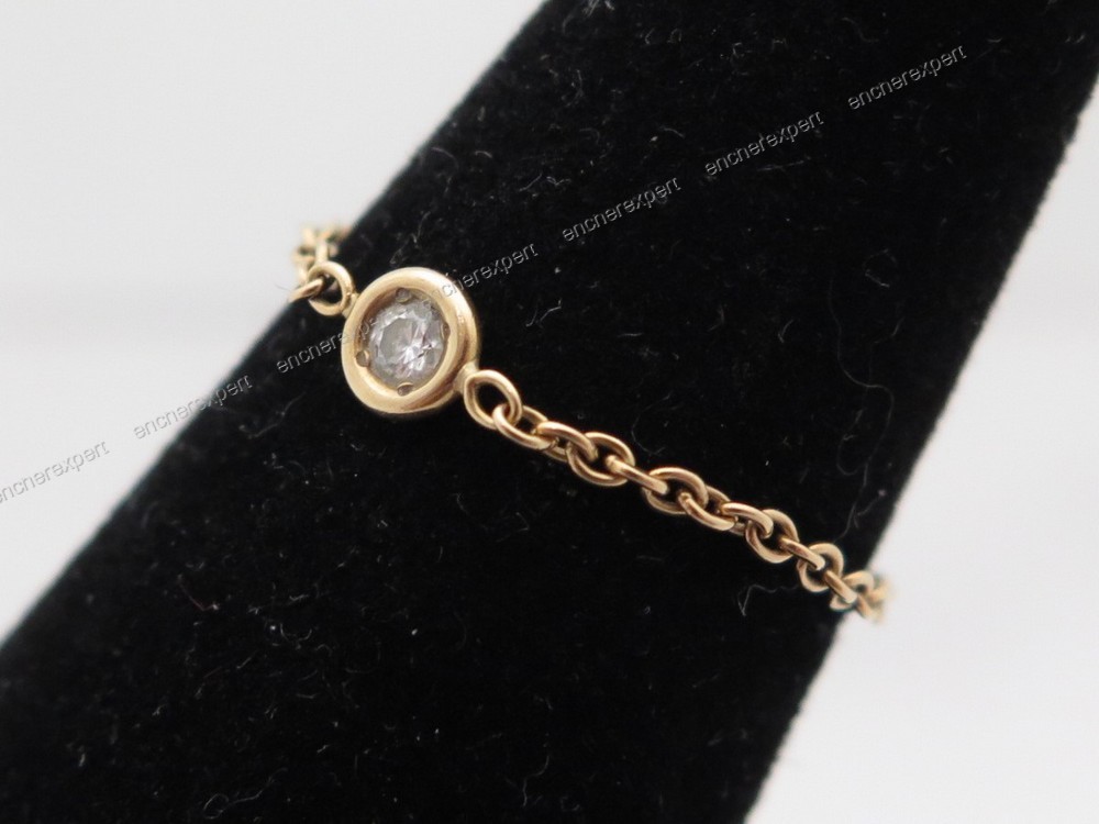 Bague chaine 56 christian DIOR mimioui or 18k Authenticit
