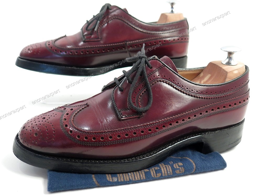 Chaussures saxone hampton derby 6 40 cuir bordeaux Authenticit