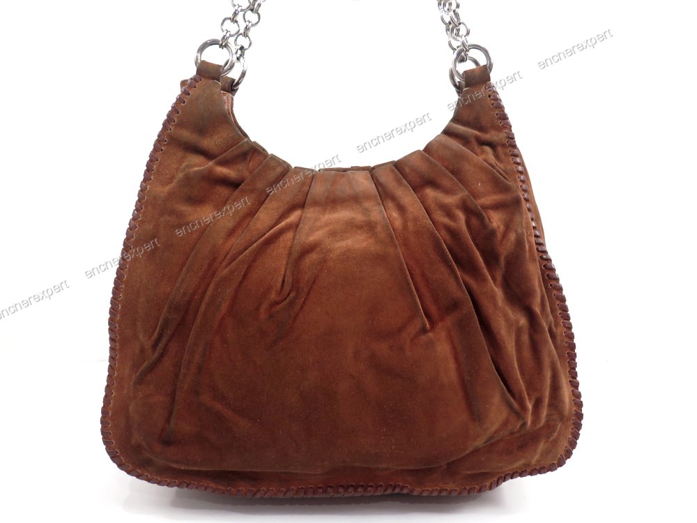 sac a main en daim marron