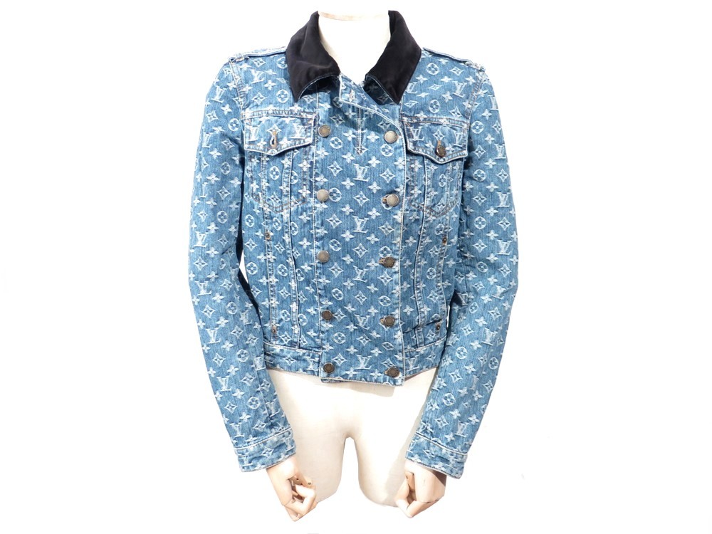 Veste en jean LOUIS VUITTON 38 m monogram coton - Authenticité