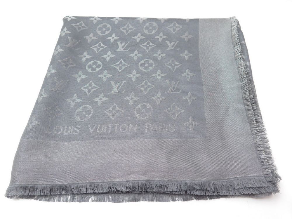 chale louis vuitton monogram shine m74026 noir foulard