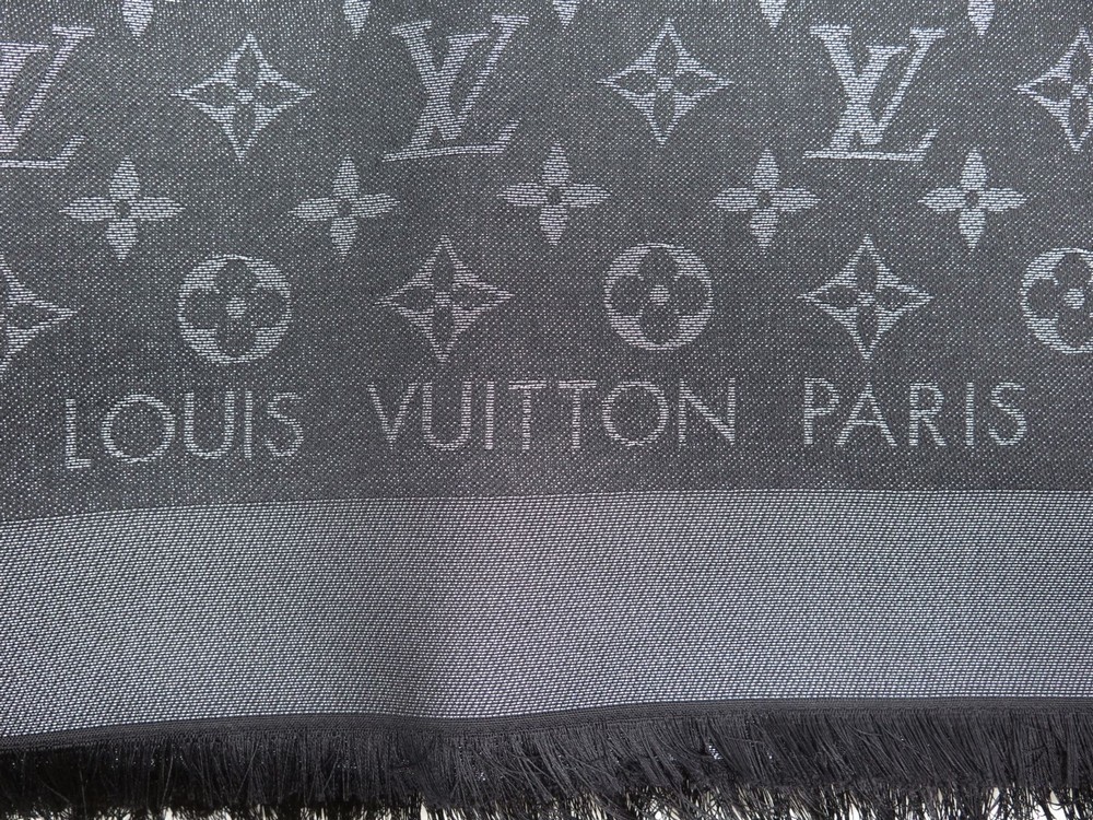 An- und Verkauf arif-s - Louis Vuitton schwarz glänzend Monogramm Schal  M75123