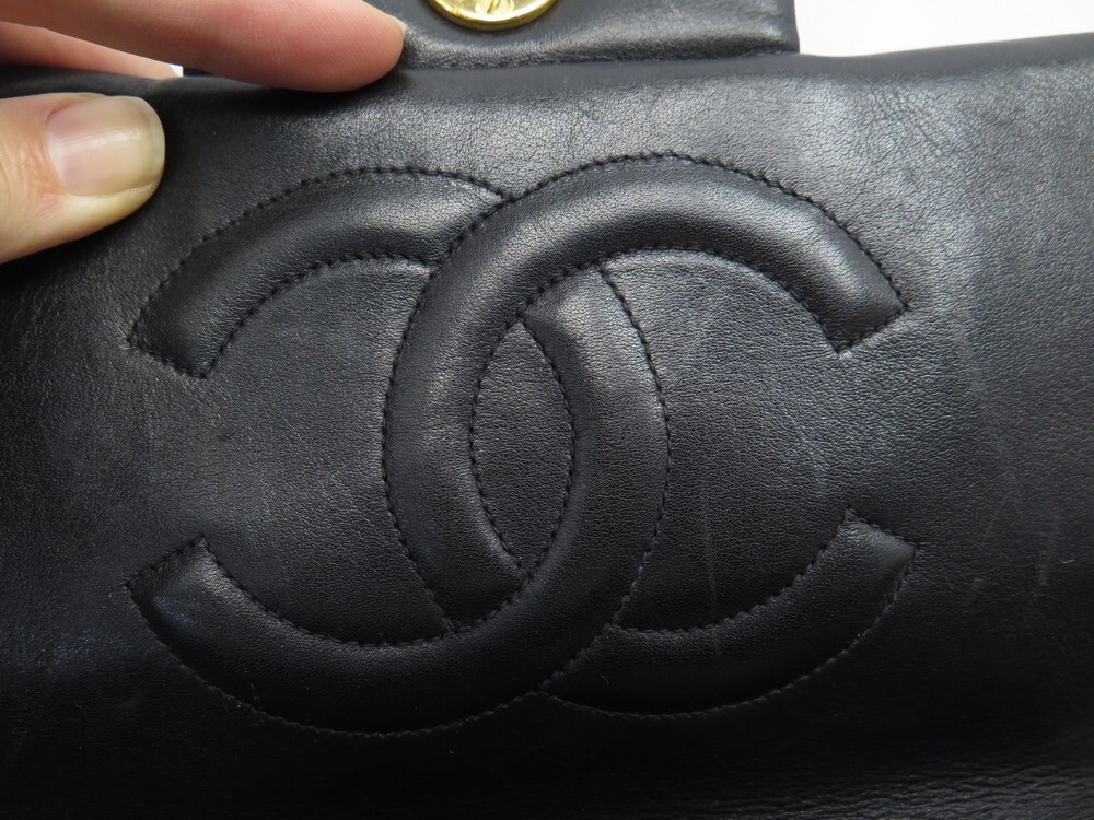 Sac à main CHANEL Jumbo cuir lisse gris acier - VALOIS VINTAGE PARIS