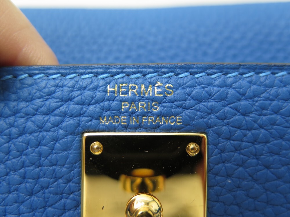 Hermès HERMES KELLY ADO II BACKPACK IN BLUE TOGO LEATHER 2019