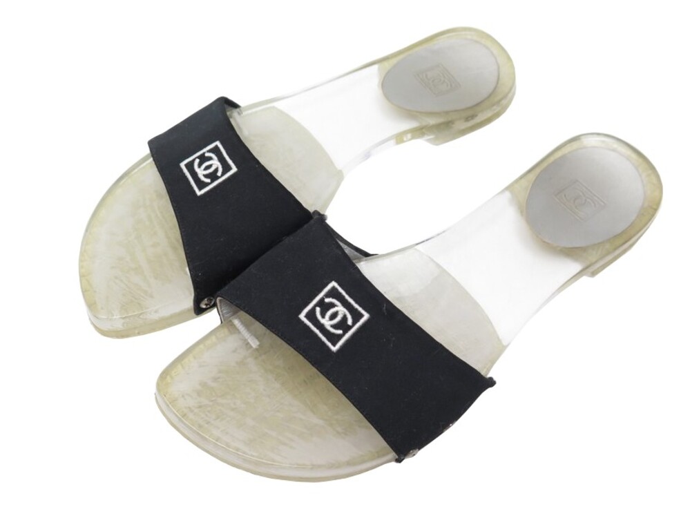 claquette transparente chanel
