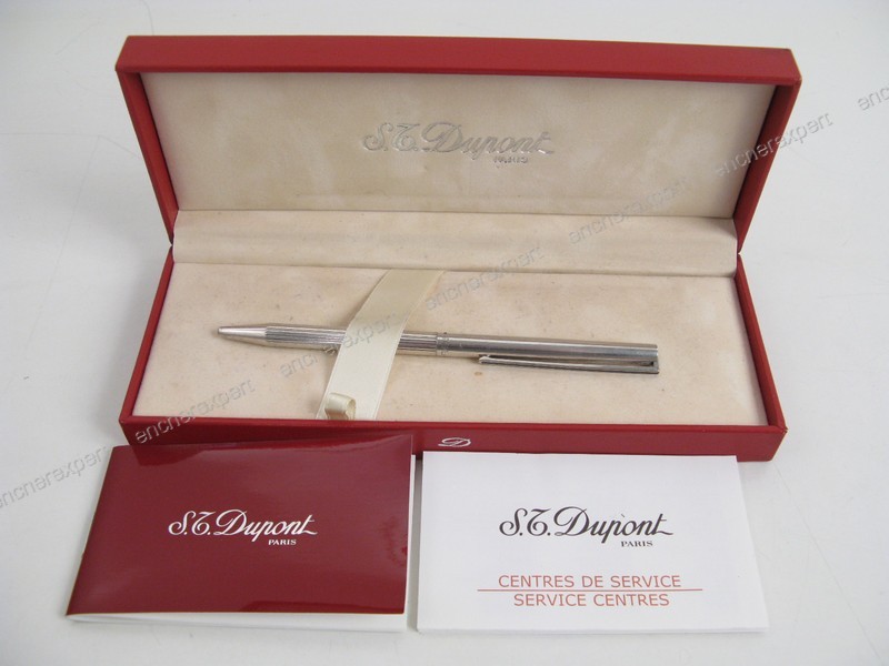 Stylo Roller S.T. Dupont Classic En Argent Massif 925 - Finition Godrons, Occasion, Pièce De Collection